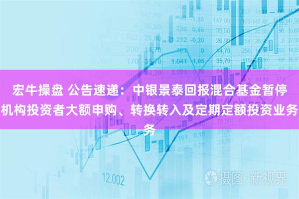 宏牛操盘 公告速递：中银景泰回报混合基金暂停机构投资者大额申购、转换转入及定期定额投资业务