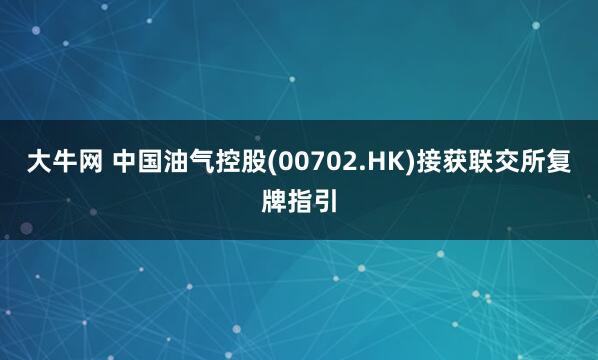 大牛网 中国油气控股(00702.HK)接获联交所复牌指引