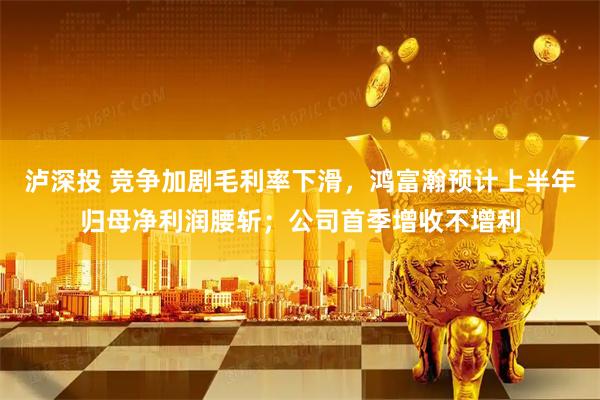 泸深投 竞争加剧毛利率下滑,鸿富瀚预计上半年归母净利润腰斩;公司首季增收不增利